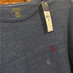 Polo by Ralph Lauren Men's Blue Long Sleeve Tee - XXL